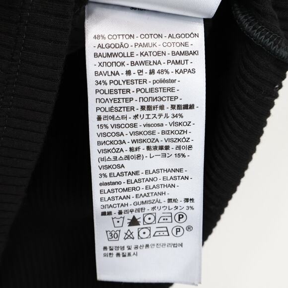 Levi's Women's Ribbed Scoopneck Short Sleeve Tee Shirt Black Size Medium - Picture 6 of 7